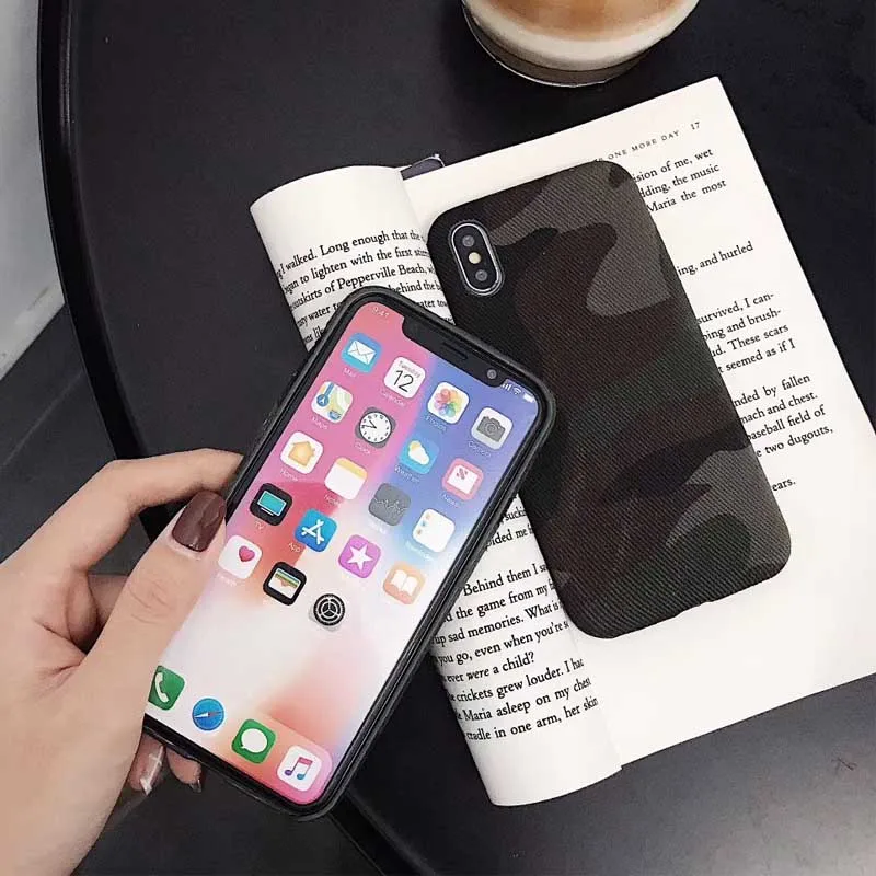 JIBAN зимний плюшевый Маскировочный армейский зеленый чехол для телефона iphone Xsmax X XR