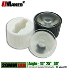 Светодиодная линза + держатель кронштейна, 20 мм, 1 Вт, 3 Вт, 5 Вт, высокая мощность, 15, 25, 30 градусов, PMMA