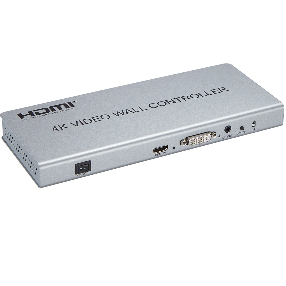 4K HDMI 2X2 видео настенный контроллер LCD TV процессор DVI in 4 выход с аудио и RS232