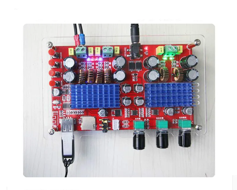 AIYIMA 60 Вт* 2+ 100 Вт TDA3116 Bluetooth 2,1 цифровой усилитель плата высокой мощности усилитель плата TF карта декодирование DC12-24V с Чехол