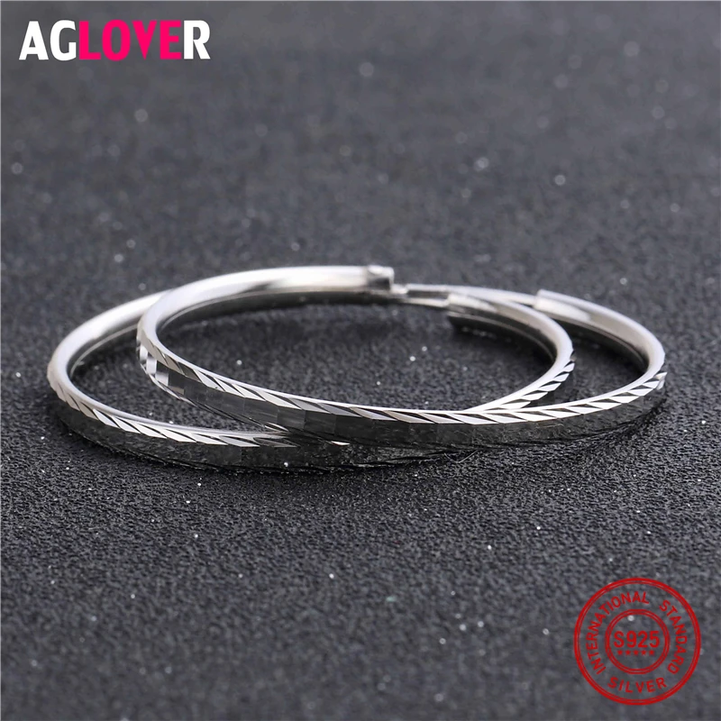 Женские классические серьги кольца AGLOVER роскошные круглые с ромбовидным кольцом