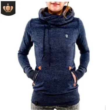 

Women's Hooded Long Sleeve Pocket Embroidered Sweatshirt T-Shirt