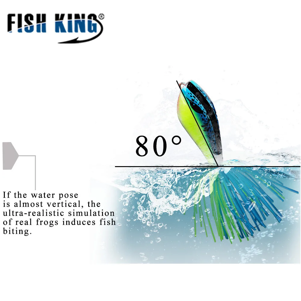 FISH KING рыболовная приманка жесткая лягушка 1 шт. плавающие приманки воблер окунь