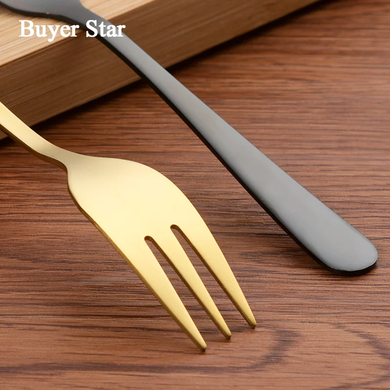 7 шт. разноцветные столовые приборы из нержавеющей стали 18/8|stainless steel fruit fork|fruit