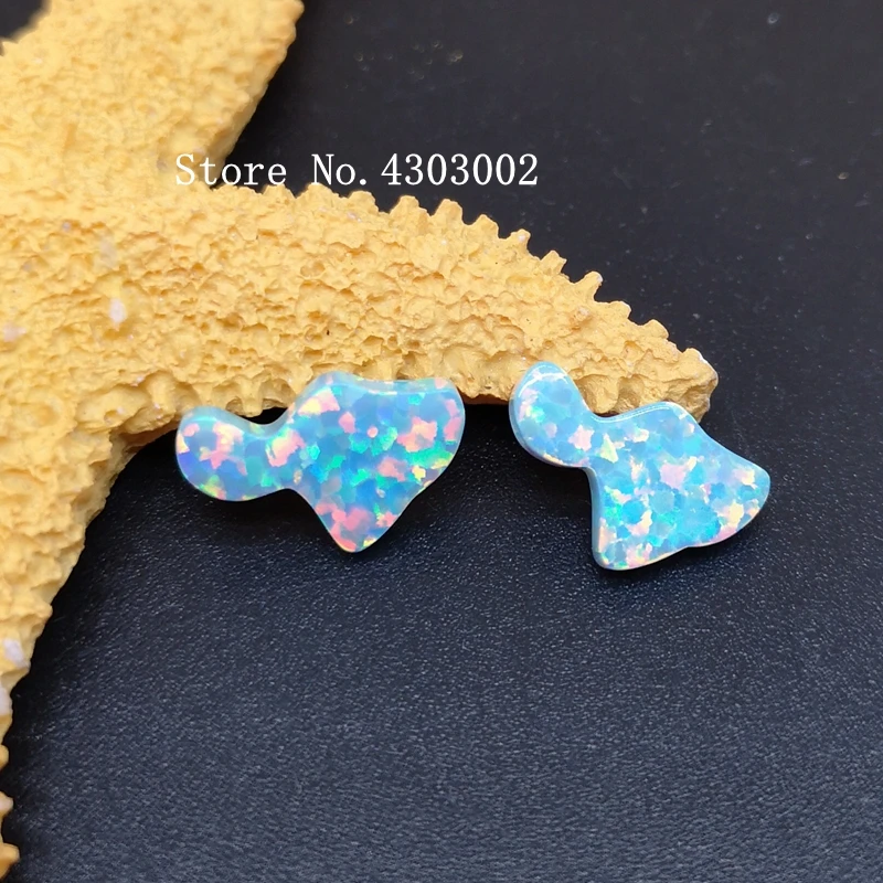 

20pcs/lot 9x14mm OP03 Synthetic Maui Island Opal Stone Map Maui Fire Opal for DIY Necklace Jewelry
