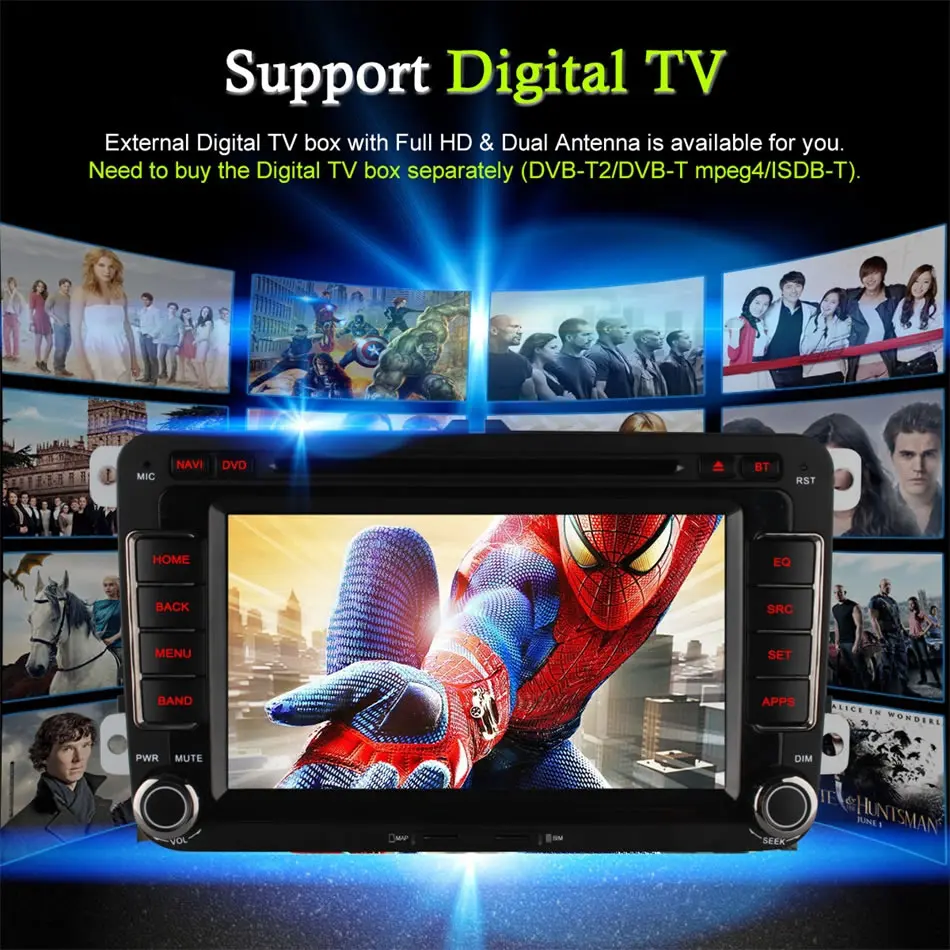 4G LTE сеть Android 6 0 8 ядерный автомобильный dvd плеер RDS радио GPS карта WIFI автомобильное