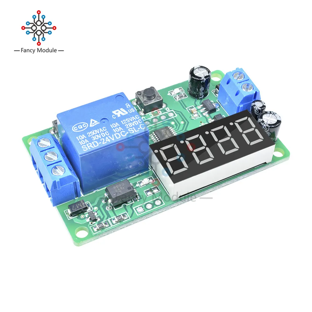 Светодиодный дисплей 24 В постоянного тока цифровой таймер задержки управляемый