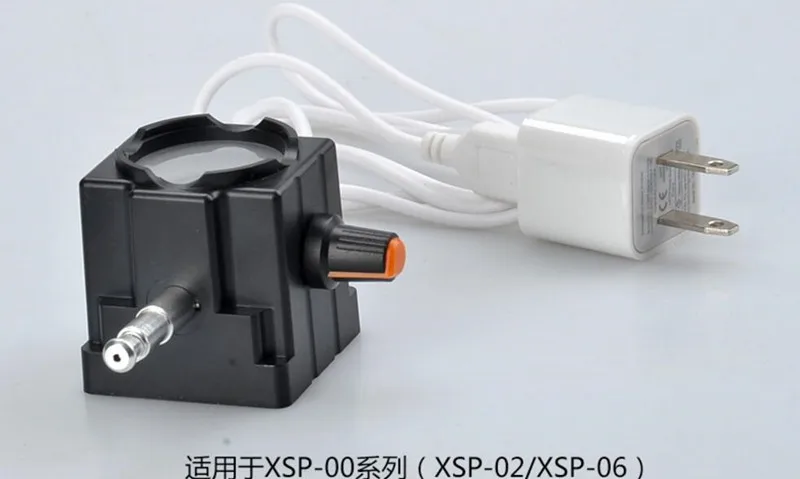 USB Белый перезаряжаемый Регулируемый свет для студентов биологический микроскоп