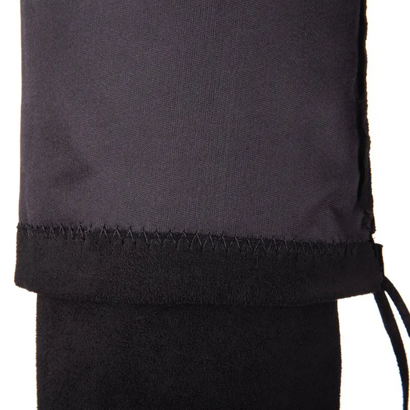 Женские замшевые растягивающиеся сапоги на толстом каблуке 7 5 см теплые высокие