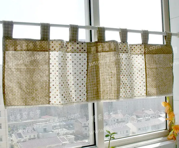 Бесплатная доставка красивая кофейная занавеска полузатемненная маленькая