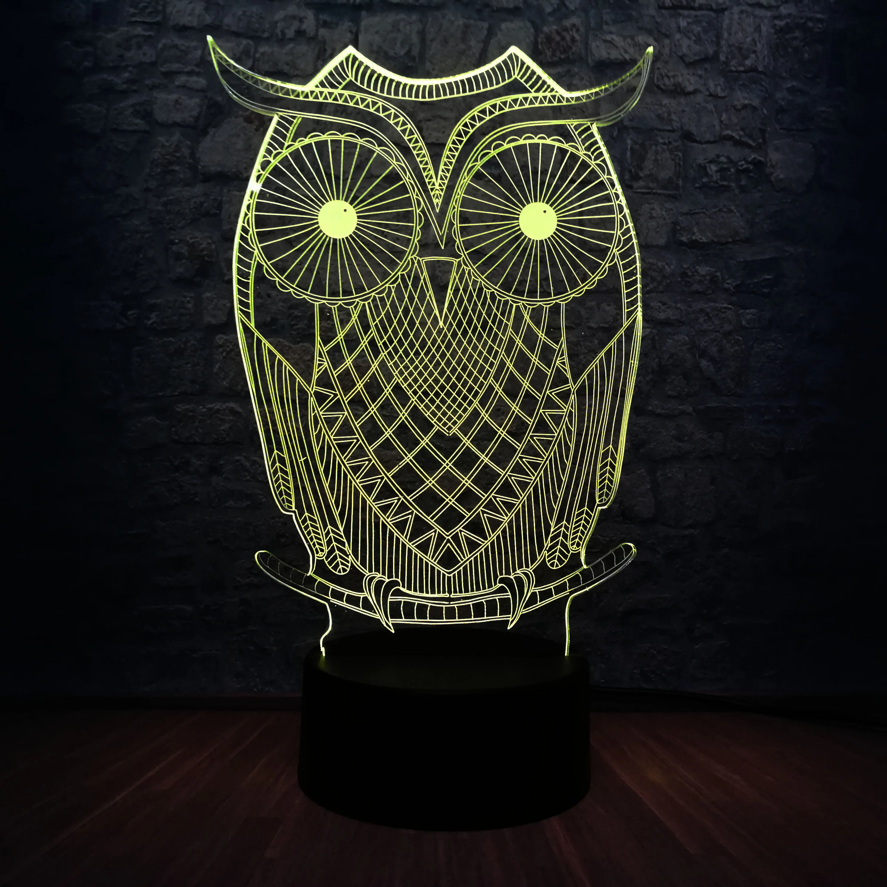 Сова Птицы Мальчик Детские игрушки Лава Lampara 3D LED ночник Светильник настольный