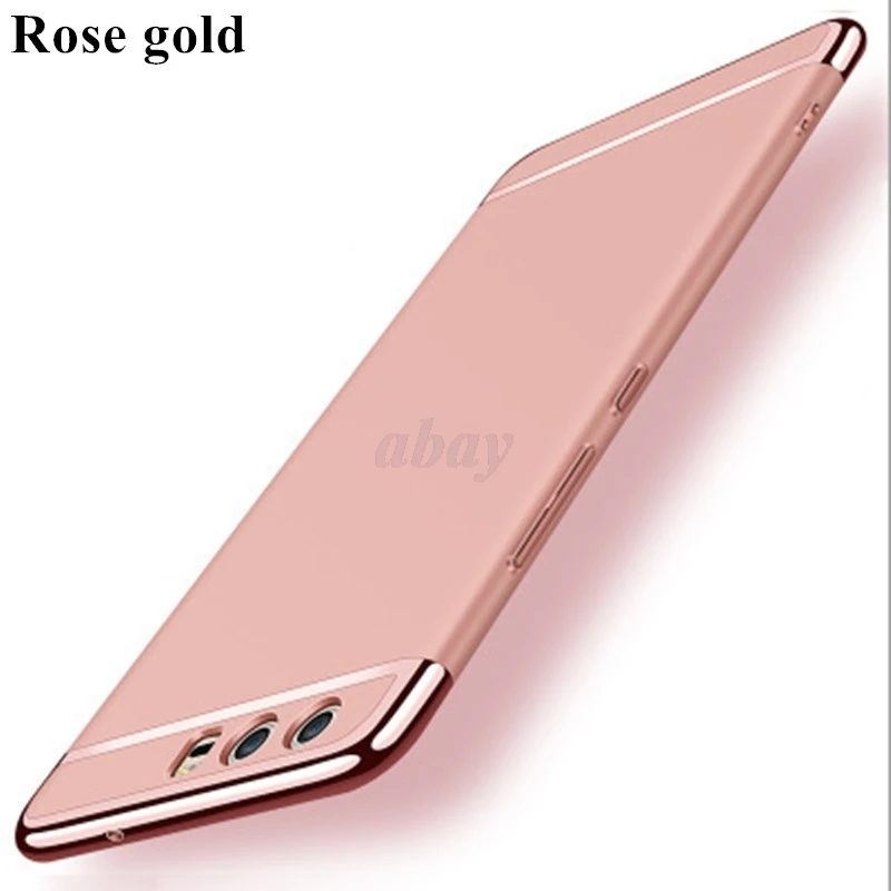 Роскошный Золотой жесткий чехол для huawei P20 P30 P10 mate 10 20 Lite V10 Nova, съемный чехол 3 в 1, Fundas Coque для Honor 8 9 10 lite - Цвет: Rose gold 6