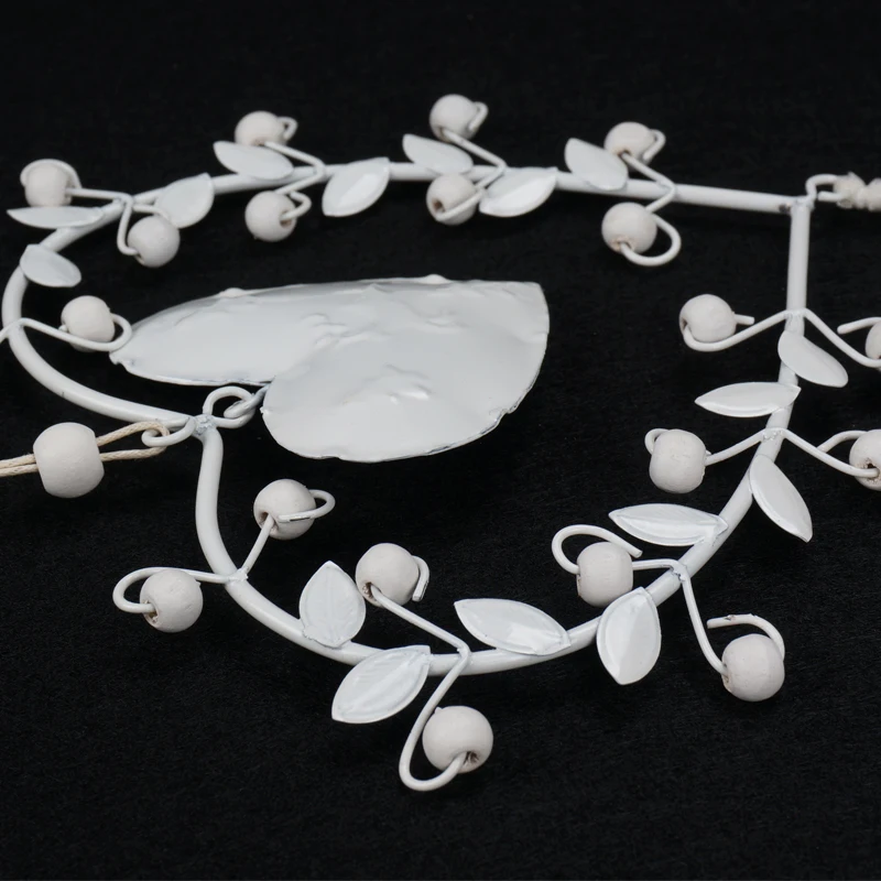 1 шт. украшения для Рождественского Ангела белое металлическое сердце елочные