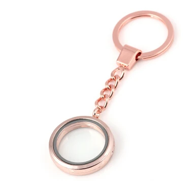 10 шт./лот 30 мм Гладкий Простой Круглый плавающий медальон брелки стеклянная живая