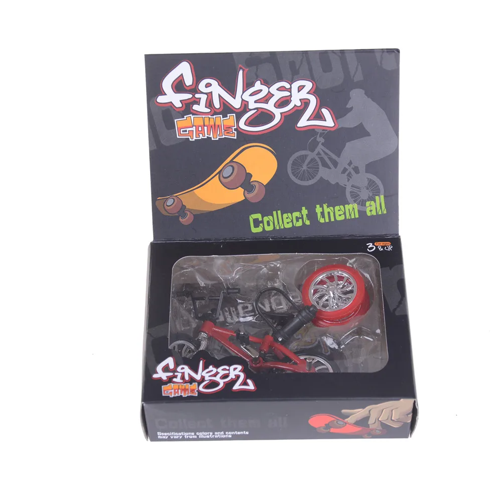 Красный Мини Finger BMX велосипед Флик Трикс Finger Bikes игрушки BMX модель велосипеда гаджеты Новинка кляп игрушки для детей Подарки - Цвет: Красный