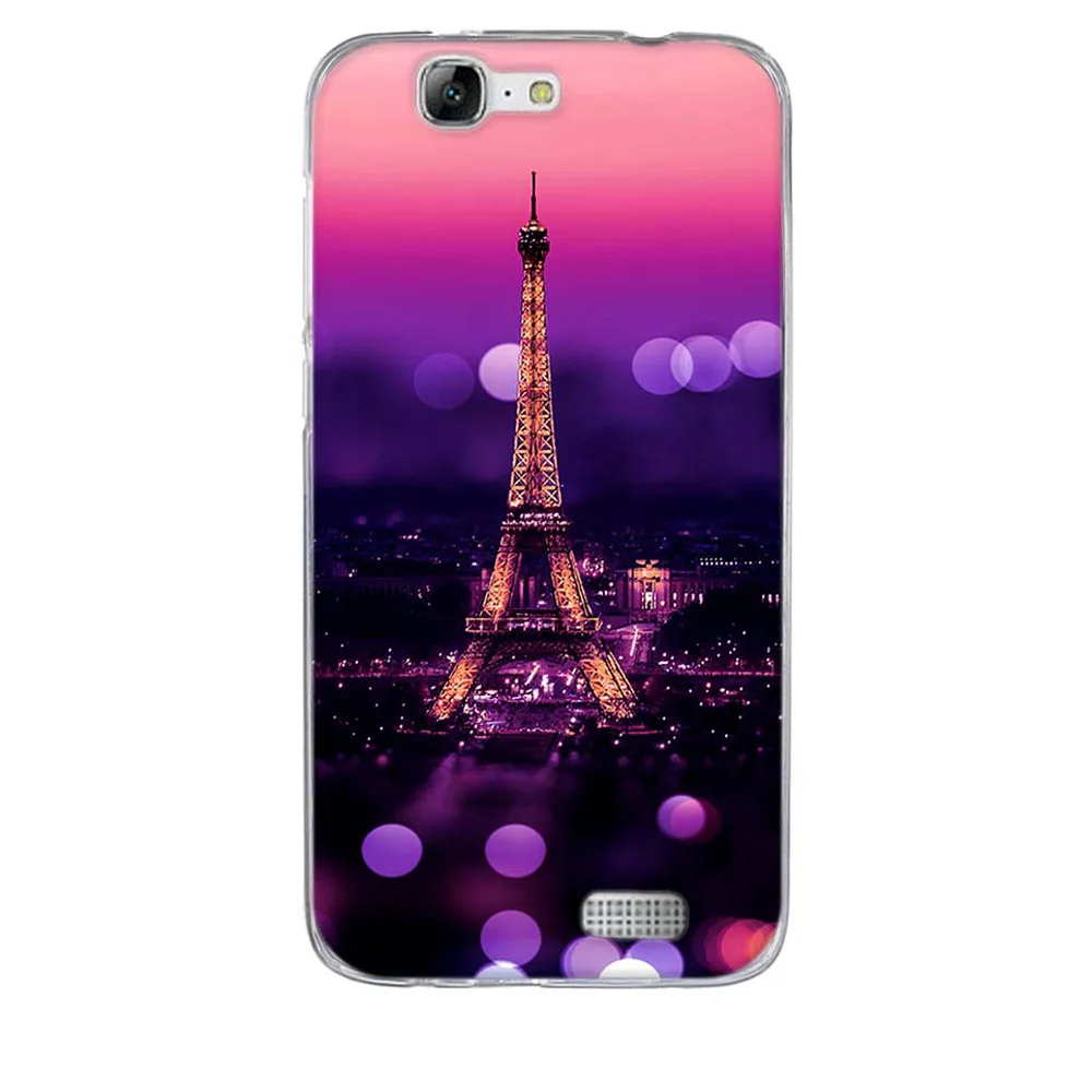 Чехол для Huawei Ascend G7 силиконовый мягкий ТПУ чехол телефона бампер C199 G7-L01 L03 задняя
