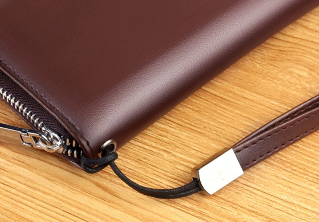 Wo мужские кошельки, мужская сумка, USB зарядка, мужской бизнес многофункциональный держатель для карт, кошелек, двойная молния, сумка cartera mujer#516