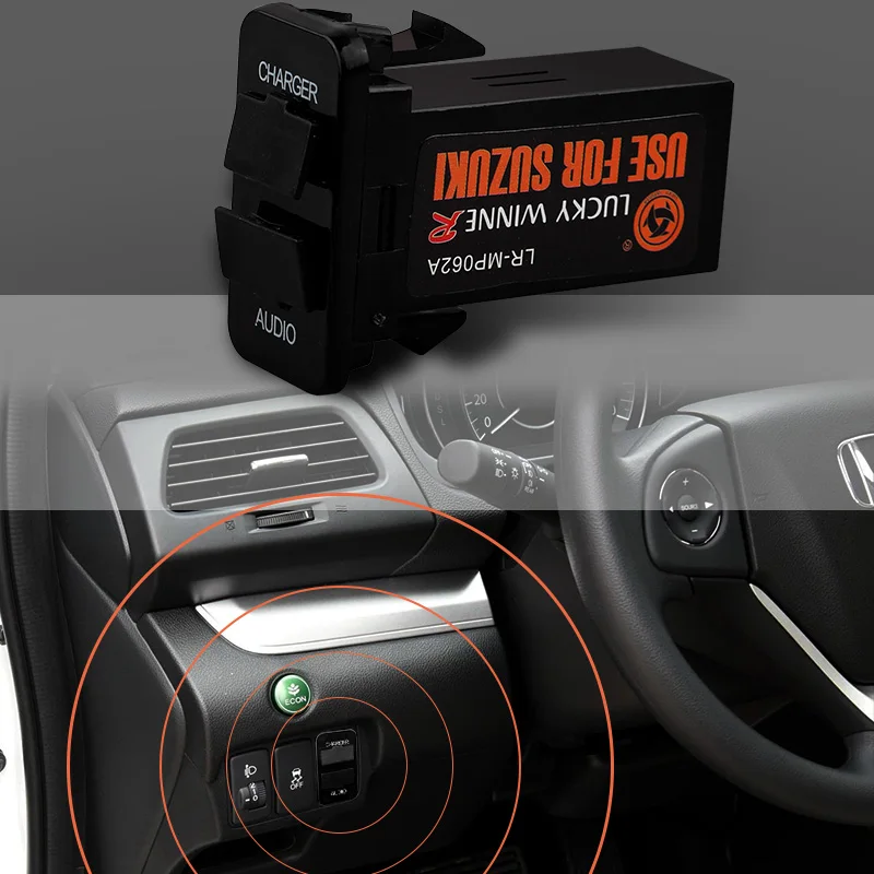 Новейшее двойное зарядное устройство Usb для Suzuki автомобильное мобильного