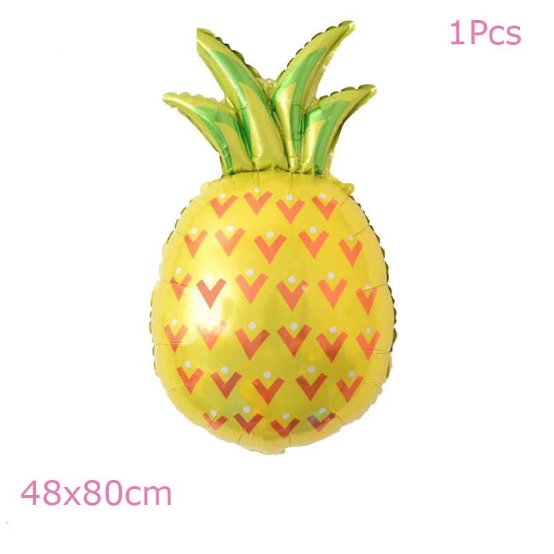 1pcs pineapple WEIGAO тропический Фламинго вечерние летние Луау надпись "Алоха Гавайи" тема Дети День рождения фольги Воздушные шары Декор ананас шар в виде фламинго - Цвет: 1pcs pineapple
