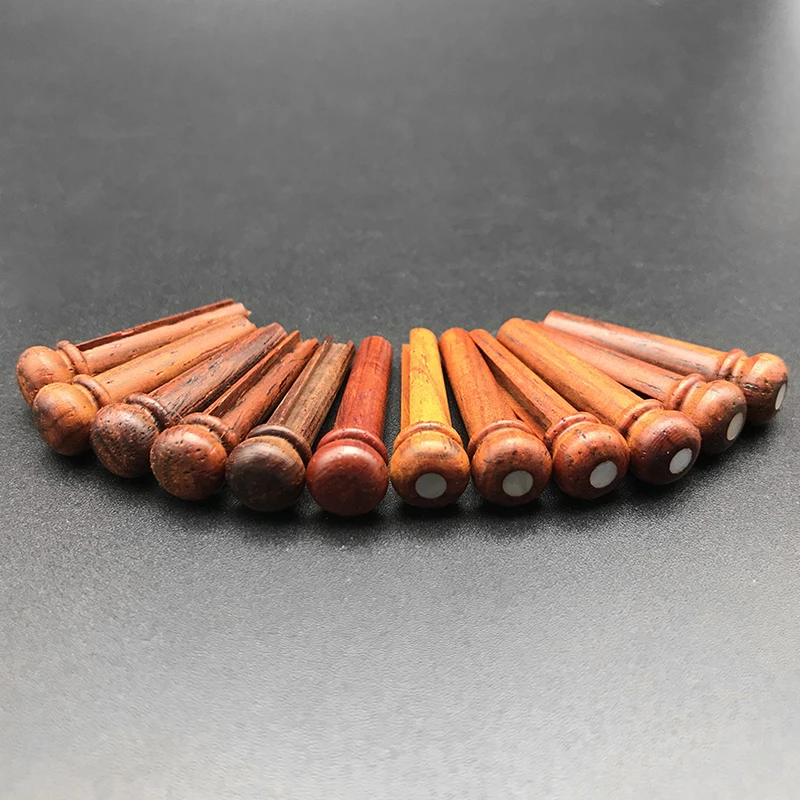30 шт. шпильки для акустической гитары из чистого дерева Cocobolo с жемчужной оболочкой Dot Guitar String Nails Pin Guitarra Аксессуары