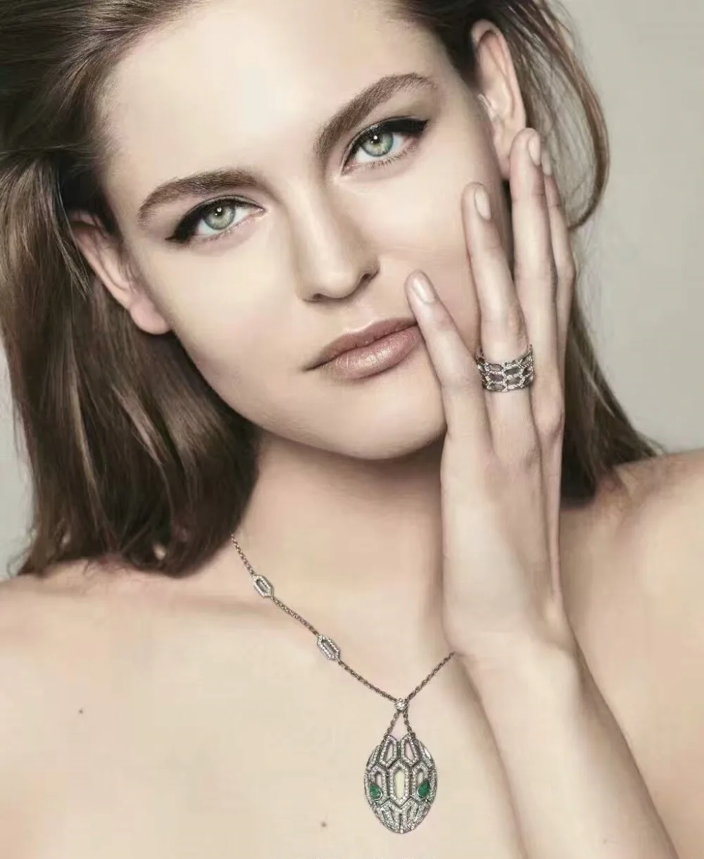 XC401 Мозаика Серебро Пантера Оболочки Клевер Ожерелье Женщины Моды Изысканные