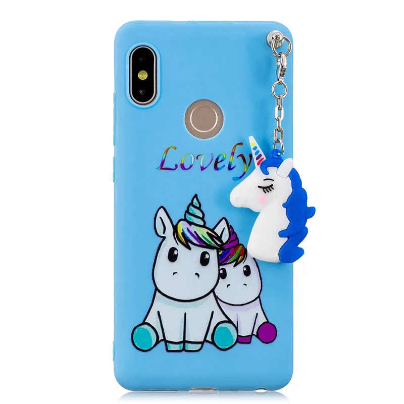 Милый 3D мультфильм Единорог ТПУ чехол для телефона Coque Xiaomi Redmi Note 5 Etui Мягкий