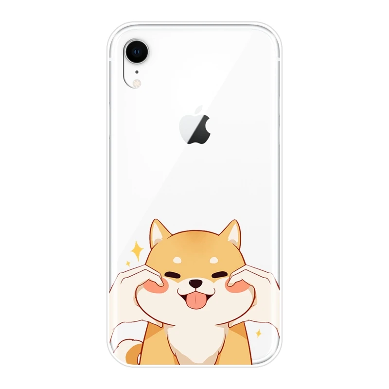 No.2 Задняя крышка для Apple iPhone X XR XS MAX 8 7 6 S 6 S силиконовый мягкий чехол Шиба ину Собака Щенок чехол для iPhone 6 S 6 S 7 8 Plus чехол для телефона - Цвет: No.2