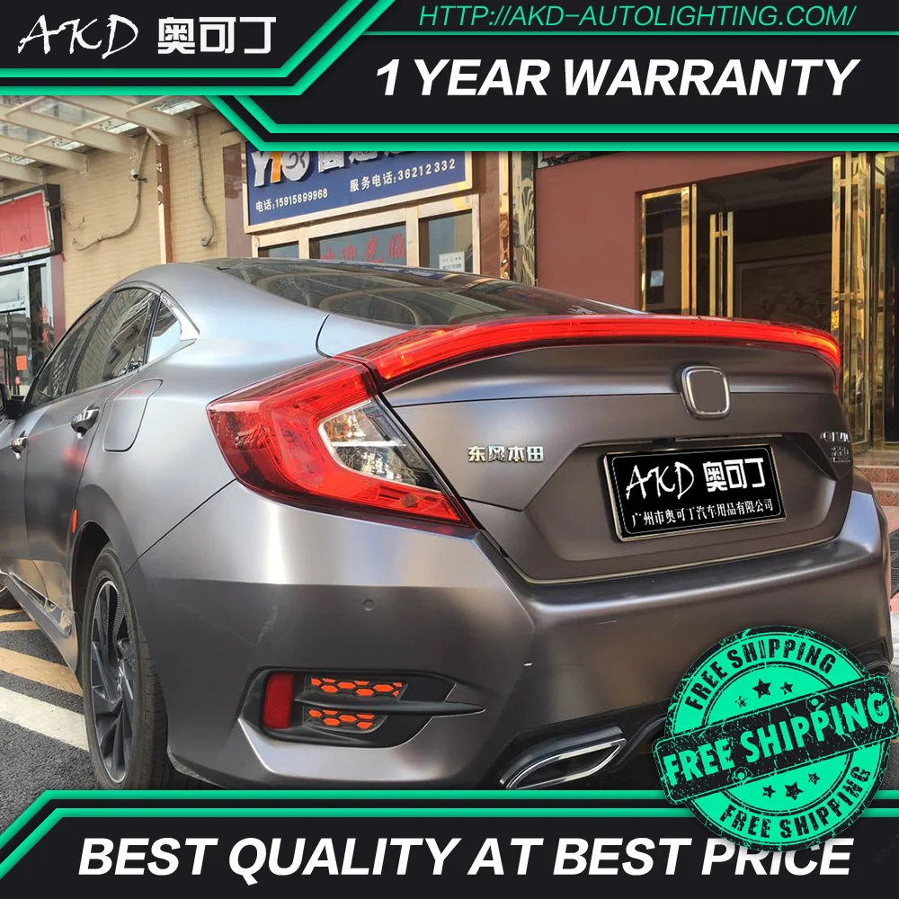 АКД автомобильного тюнинга задних фонарей для Honda Civic G10 2016 сигнальных огней
