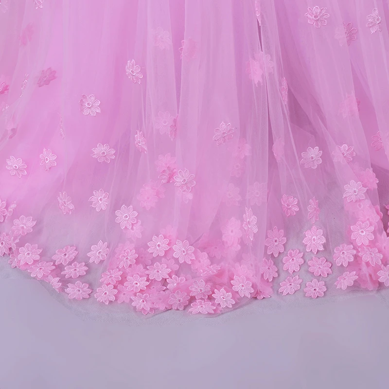 Розовые платья для выпускного вечера из 2 предметов 2018 г. LORIE Robe de soiree 3D вечерние с