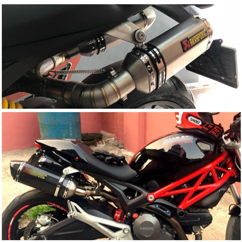 Выхлопная труба для Ducati Monster 696 695 795 796 1100 глушитель мотоцикла | Автомобили и