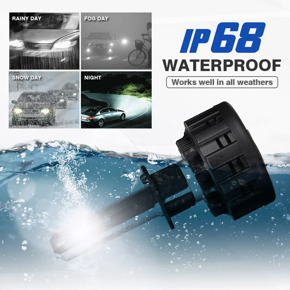NOVSIGHT 16000LM 6500k 60 Вт/Пара светодиодный автомобилей головной светильник H4 H7 H11 светодиодный лампы для фар 9005 HB3 9006 HB4 туман светильник светодиодный потолочный светильник