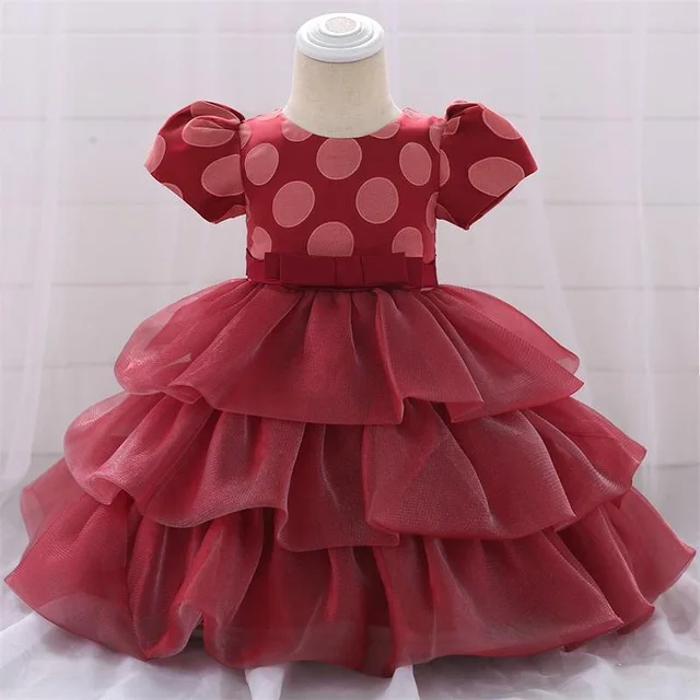 2020 Summer Baby Girl Clothes Christening Dress For Clothing Kids 1st Birthday Party Wedding Princess 3 9 Months | Мать и ребенок
