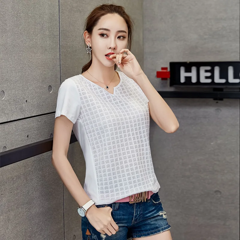Poleras Mujer Verano 2018 летняя белая футболка Для женщин корейские футболки розовая s топы