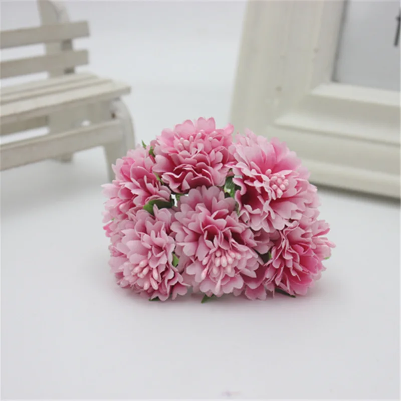 6 шт. шелковые тычинки букет искусственных цветов для дома свадьбы вечеринки