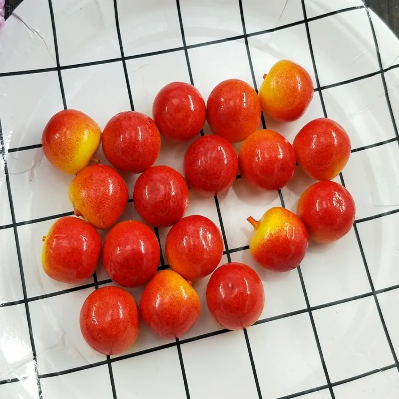 

10 pcs / lot solid resin simulation fruit apple 2mm jewelry crafts making discoveries diy home of christmas dolls