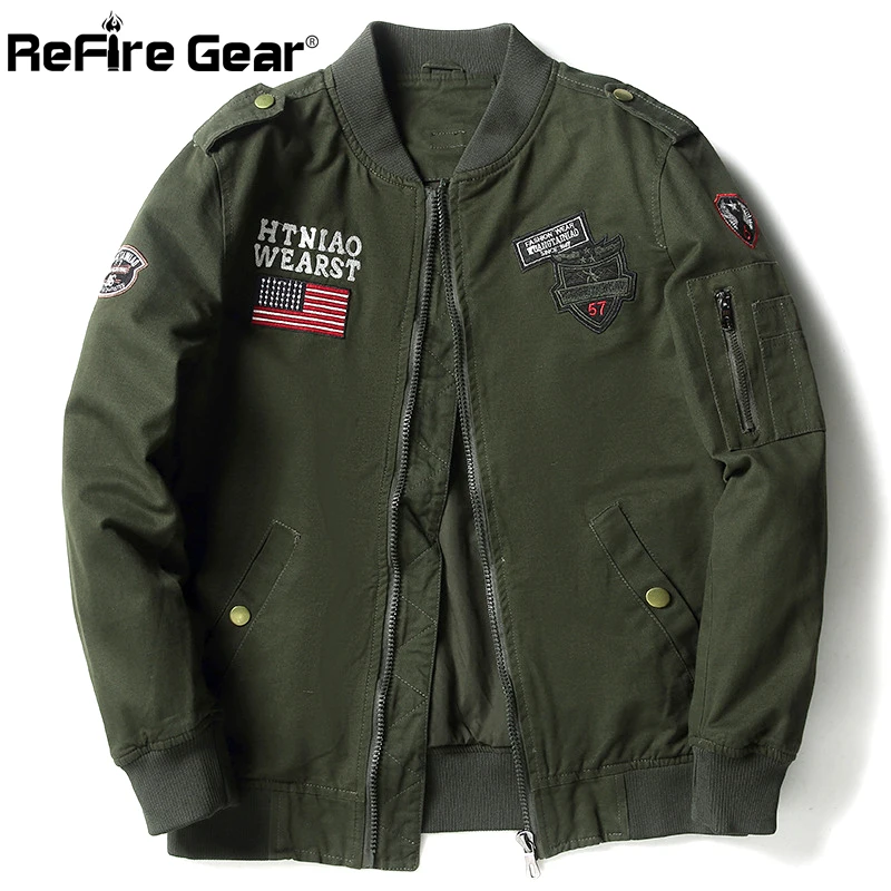Refire gear тактическая авиационная военная куртка-бомбер мужская Осенняя хлопковая куртка-пилот армейская куртка мотоциклетная куртка-карго куртки