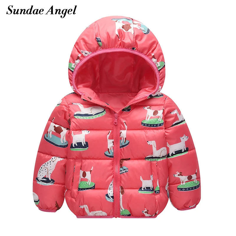 Sundae Angel/Зимний пуховик для девочек детские куртки пуховики с капюшоном и милым