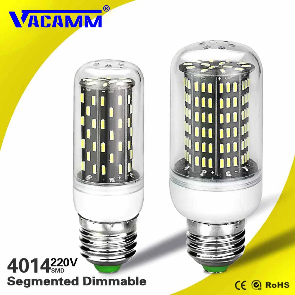 2016 новые E27 светодиодные лампочки AC 220V 4014 SMD кукурузная лампа 76 158 светодиодов