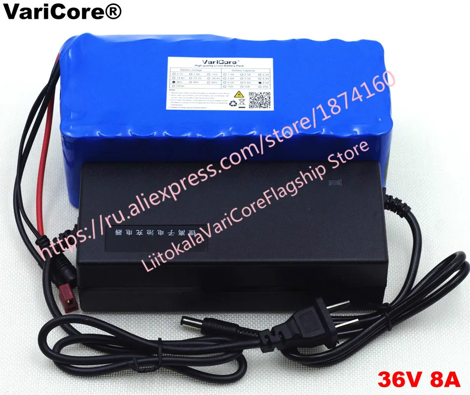 VariCore 36v 8Ah 10S4P 18650 Аккумуляторный блок модифицированные велосипеды Электромобиль