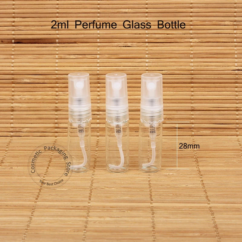 Wholesale 200pcs/Lot Glass 2ml Perfume Bottle Empty Refillable Women Atomizer Cosmetic Packaging Plastic Cap Spray Small Pot | Красота и