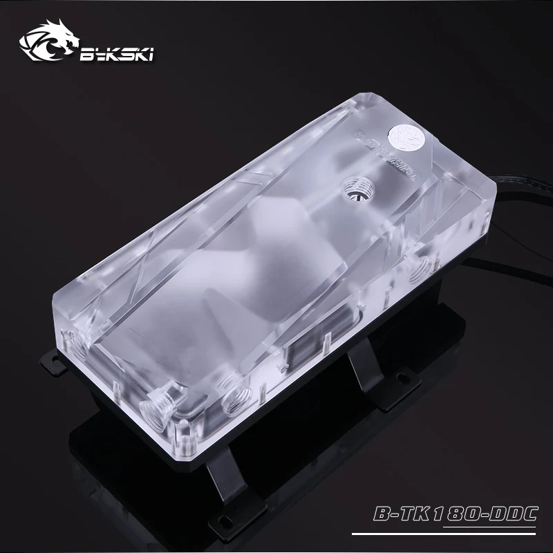 Bykski PC водяное охлаждение квадратный резервуар для воды, прозрачный, акриловый+ Alimunum резервуар, совместимый DDC насос, G1/4 B-TK180-DDC