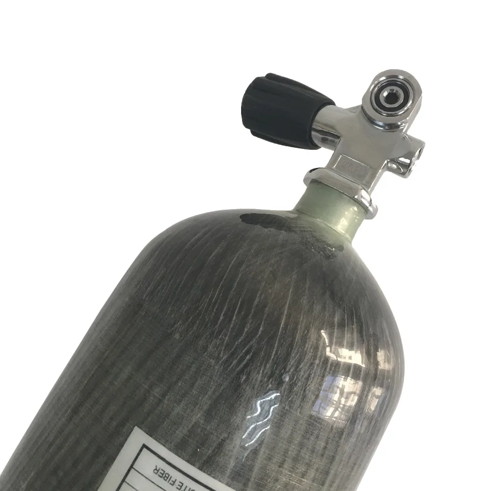 AC16851 New Arrivales PCP Cylinder Empty Air Bottle 6.8L 4500psi 30Mpa Carbon Fiber SCUBA Diving Tank With A Diving Valve -V