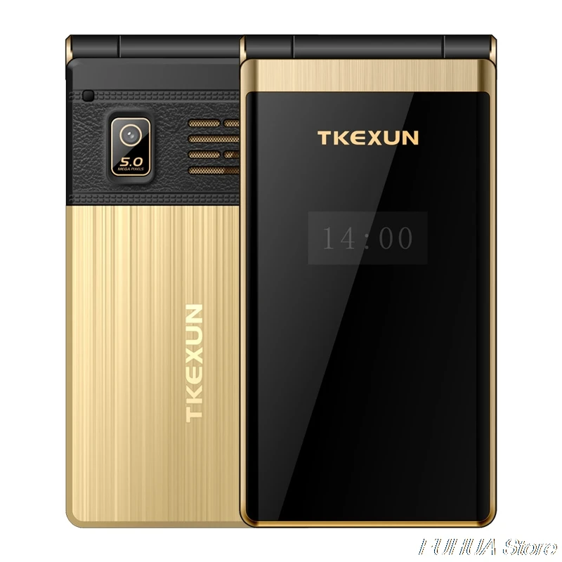 TKEXUN M2 PLUS 3G WCDMA флип телефон 3 0 ''большой ключ шрифт сенсорный экран мобильный с