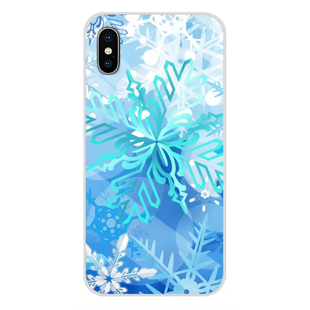 Аксессуары чехлы для телефонов зимние снежные снежинки Samsung Galaxy A3 A5 A7 J1 J2 J3 J5 J7 2015