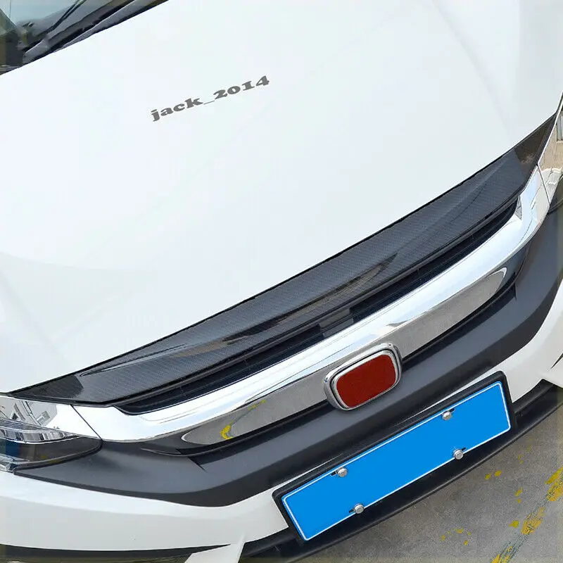 Подходит для 2016 2017 2018 2019 HONDA CIVIC бампер с передним капюшоном из углеродного