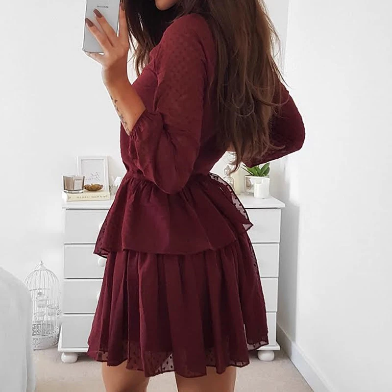 Шифоновый Сарафан Boho женские мини платья с круглым вырезом летние вечерние