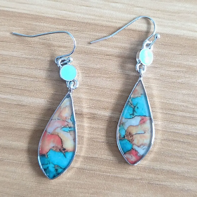 1 пара модных висячих сережек с опалом висячие серьги длинные для женщин