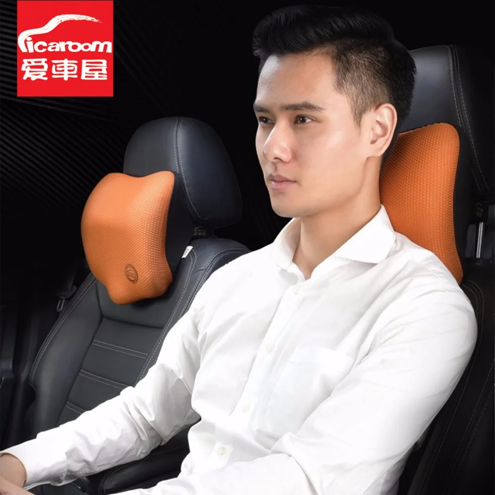 ICAROOM 3D хлопковые подушки с эффектом памяти для шеи подголовника дышащие