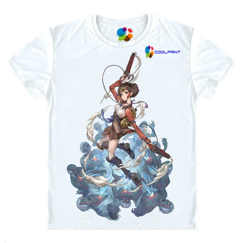 Аниме-рубашка Coolprint футболки кабанери Железной Крепости с коротким рукавом