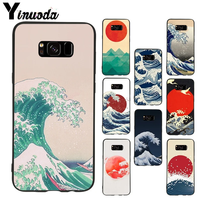 Yinuoda Wave Art sun японский зеленый Ил новейший супер милый чехол для телефона samsung galaxy